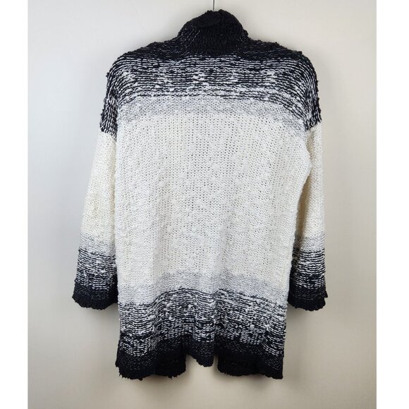 Anthropologie Akemi + Kin Slouchy Knit Pompom Ombre Cardigan Coat SP Flawed - Picture 2 of 12